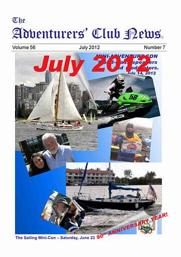July 2012 Adventurers Club News Cover